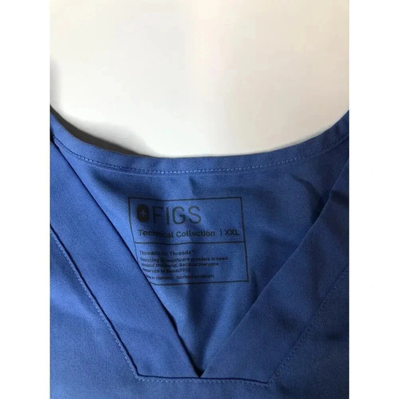 Figs Technical Collection Blue Scrub Top Size XXL - Picture 2 of 7
